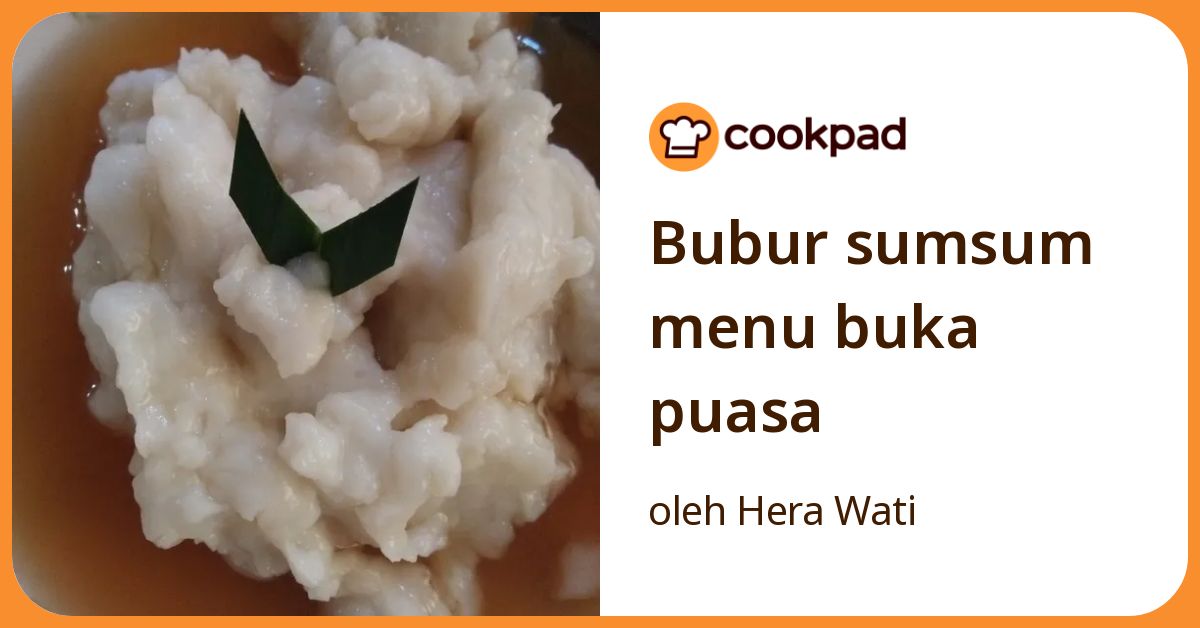Bubur sumsum menu buka puasa