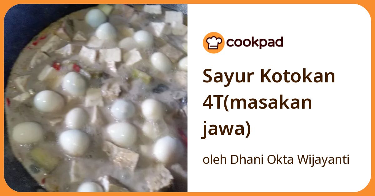 Sayur Kotokan 4T(masakan jawa)