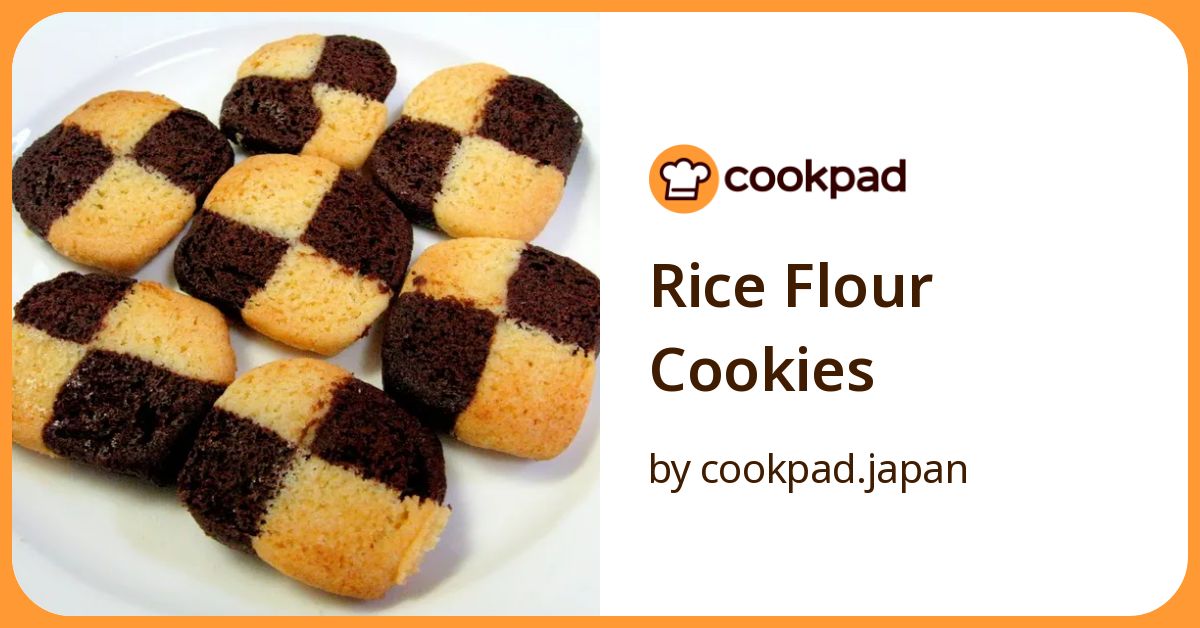 Rice Flour Cookies Recipe By Cookpad.Japan