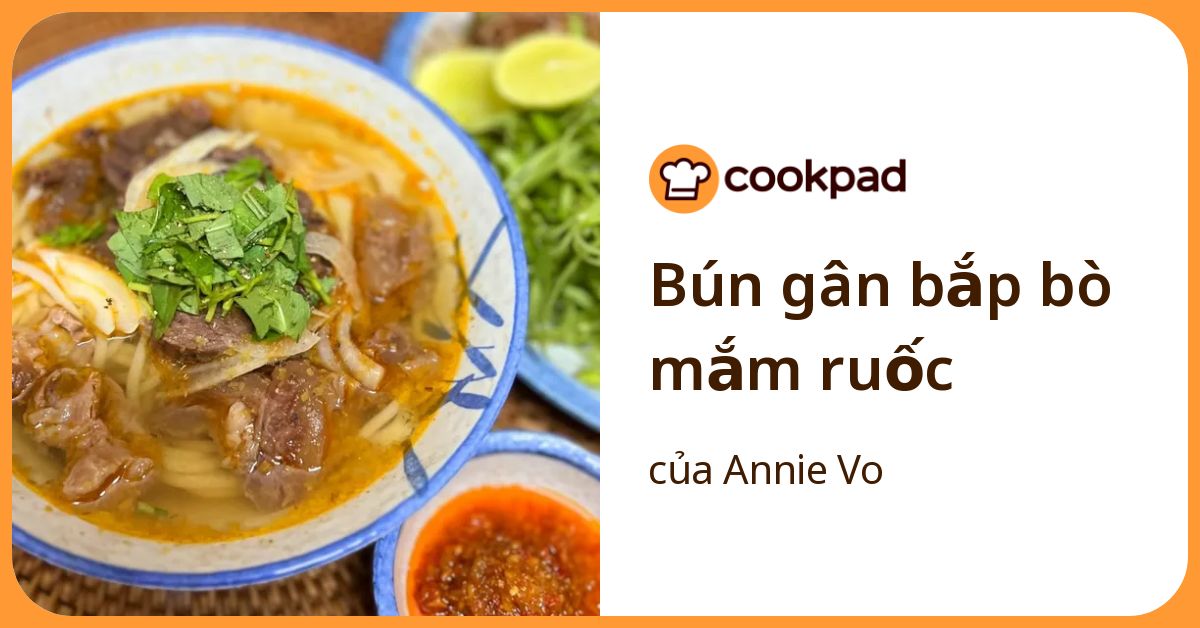 Bún gân bắp bò mắm ruốc