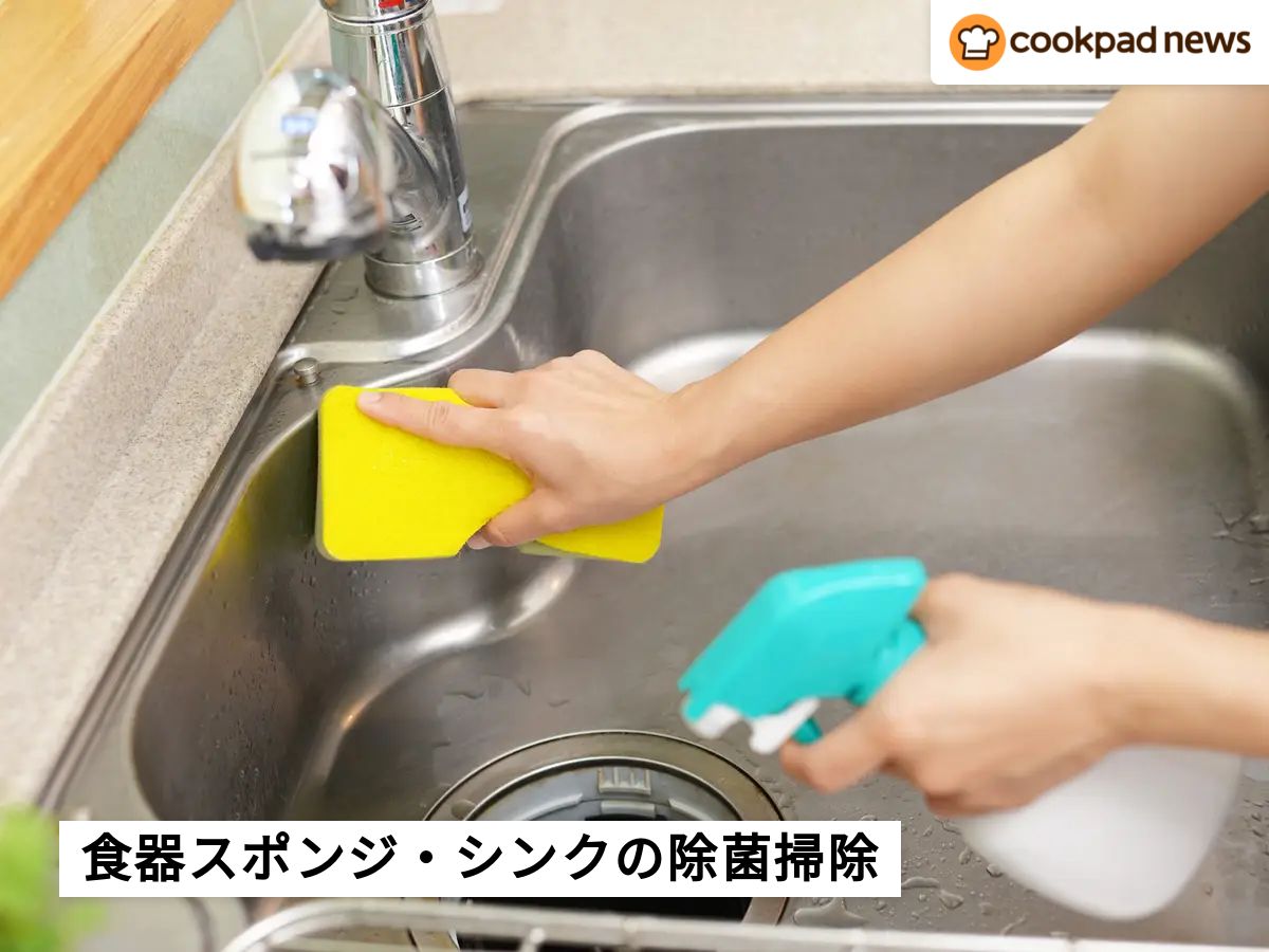 【掃除職人のキッチンきれい術】梅雨時期の「食器スポンジ・シンク」の除菌掃除を教えます！ | クックパッドニュース