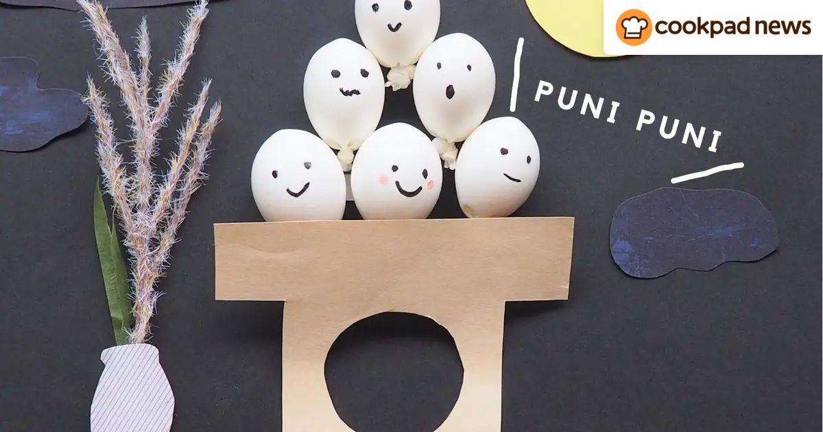 お月見に！もちもちお団子風スクイーズと親子で作るみたらし団子